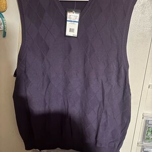 Purple Sleeveless Sweater Vest